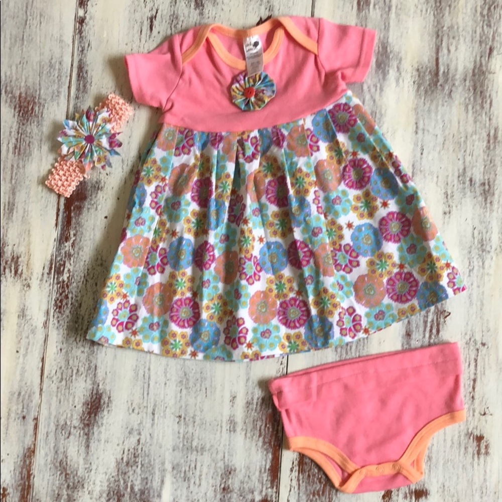 Dress, bloomers, & headband set